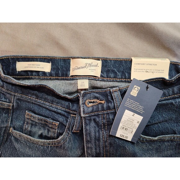 Women's Universal Thread High Rise Flare Jeans 2R Blue - Picture 5 of 6